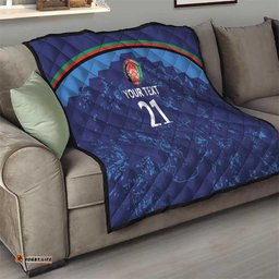 Afghan Atalans Cricket Custom Quilt Afghanistan Map with Sporty Style LT9