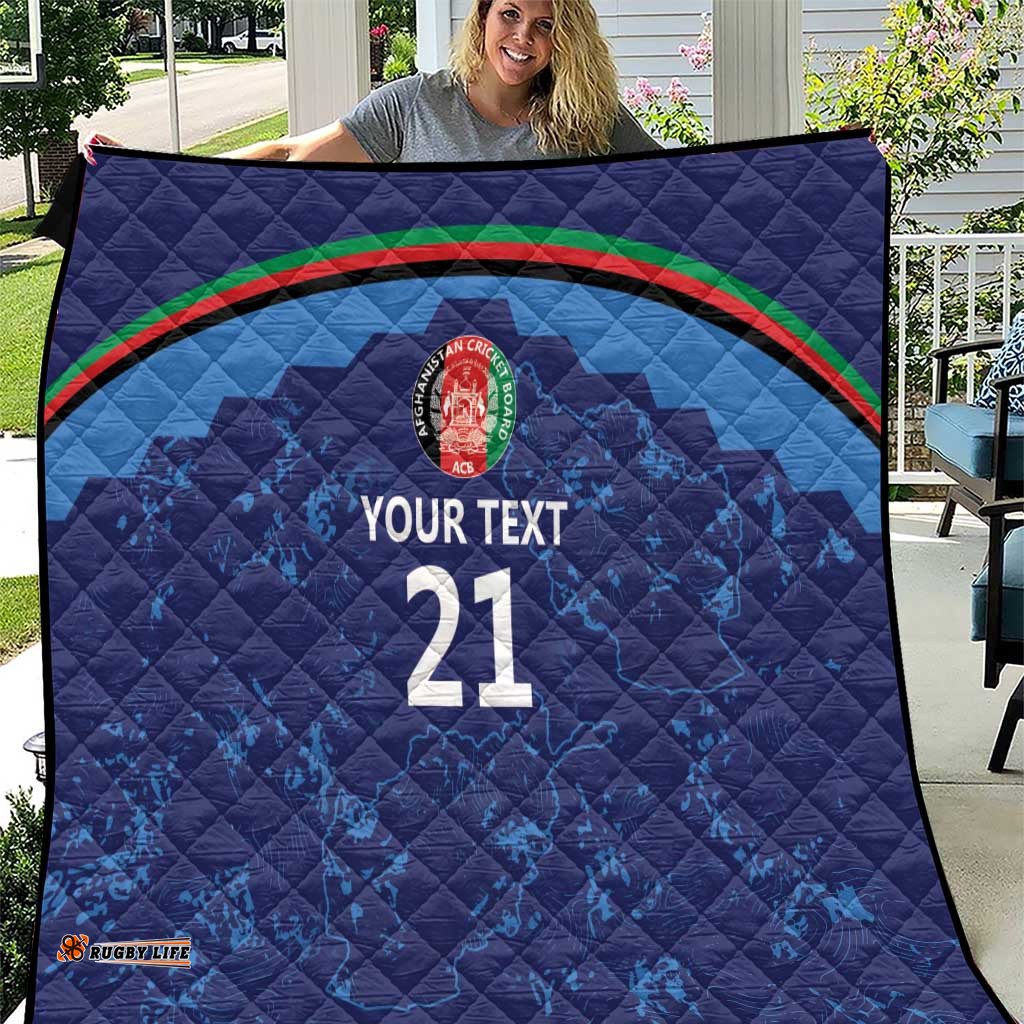 Afghan Atalans Cricket Custom Quilt Afghanistan Map with Sporty Style LT9