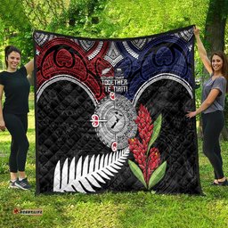Aotearoa and Samoa Mo Te Tiriti Quilt Tangata Moana Stand with Tangata Whenua LT9