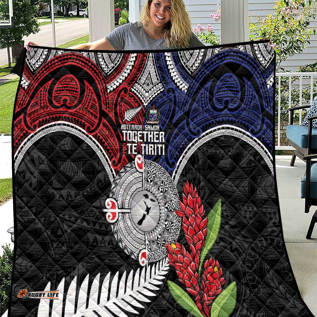 Aotearoa and Samoa Mo Te Tiriti Quilt Tangata Moana Stand with Tangata Whenua LT9