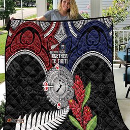 Aotearoa and Samoa Mo Te Tiriti Quilt Tangata Moana Stand with Tangata Whenua LT9