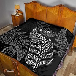 Aotearoa Personalized Lawn Bowls Maori Quilt New Zealand Black Tribal Silver Fern LT7