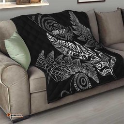 Aotearoa Personalized Lawn Bowls Maori Quilt New Zealand Black Tribal Silver Fern LT7