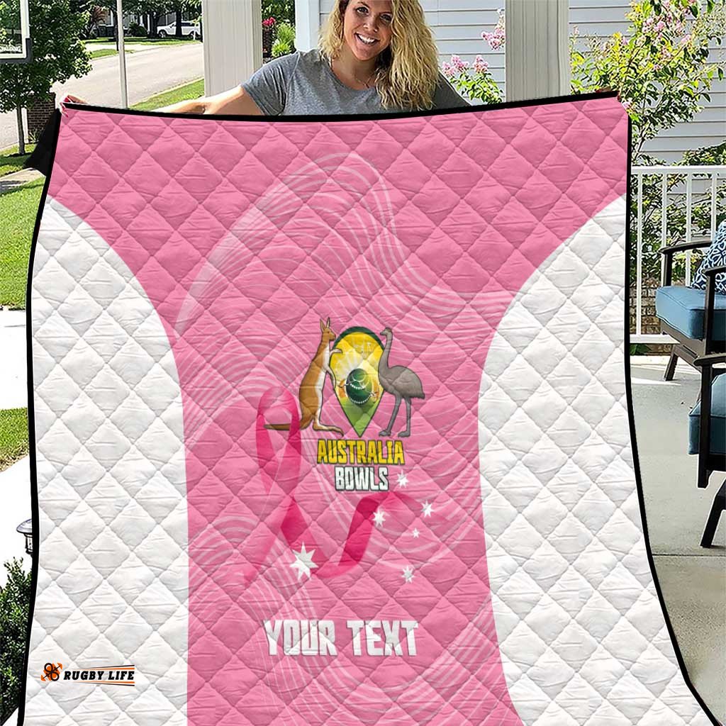 Custom Bowls Australia Breast Cancer Quilt Pink Ribbon Aussie Map With Kangaroo Emu LT14