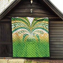 Cook Islands Rugby League Quilt Avaiki Tatau Tribal Motifs White Color LT03