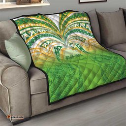 Cook Islands Rugby League Quilt Avaiki Tatau Tribal Motifs White Color LT03