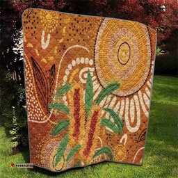 Australia Bottlebrush Quilt Callistemon Aussie Native Flowers Indigenous Art LT14