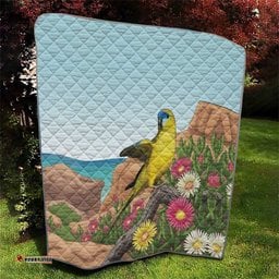 Australia Rock Parrot Quilt Pigface Carpobrotus Rocky Island Vibes LT14
