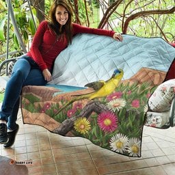 Australia Rock Parrot Quilt Pigface Carpobrotus Rocky Island Vibes LT14