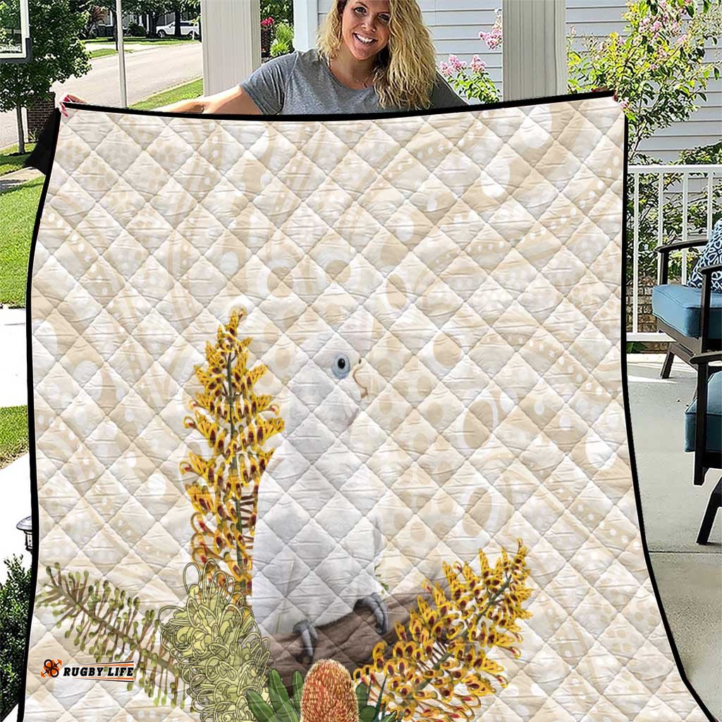 Australia Little Corella Quilt Cacatua Sanguinea Western Grevillea Aboriginal Art LT14