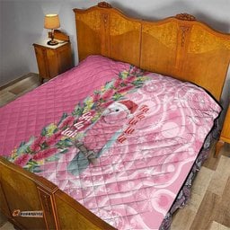 Australia Pink Galah Christmas Quilt Falalalala Galalah Bottlebrush Aboriginal Art LT14