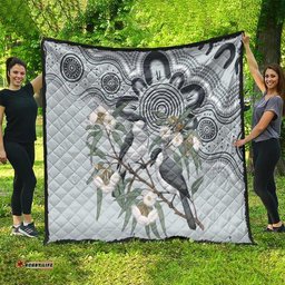 Australia Grey Butcherbird Quilt Eucalyptus Alba Indigenous Art LT14