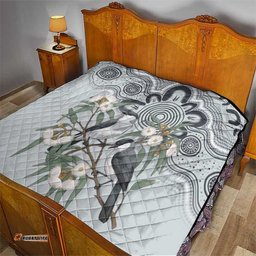Australia Grey Butcherbird Quilt Eucalyptus Alba Indigenous Art LT14