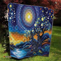 Australian Night Sky Landscape Quilt Aboriginal Dreamtime Story LT9