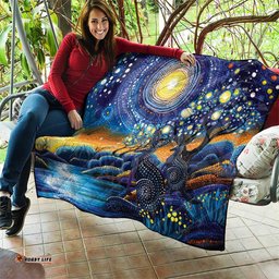 Australian Night Sky Landscape Quilt Aboriginal Dreamtime Story LT9