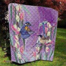Australia Epilepsy Awareness Quilt Purple Fairy Wren with Eucalyptus Flowers LT7