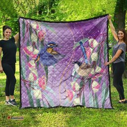 Australia Epilepsy Awareness Quilt Purple Fairy Wren with Eucalyptus Flowers LT7
