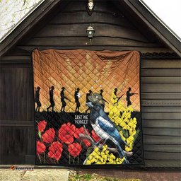 Australia Magpie ANZAC Day Quilt Rising Sun 25th April Poppy Golden Wattle LT14