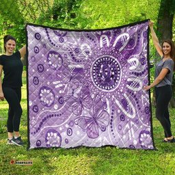 Australia Epilepsy Awareness Indigenous Quilt Butterfly Aboriginal Art LT7