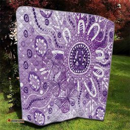 Australia Epilepsy Awareness Indigenous Quilt Butterfly Aboriginal Art LT7