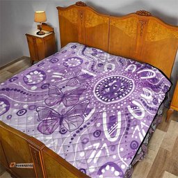 Australia Epilepsy Awareness Indigenous Quilt Butterfly Aboriginal Art LT7
