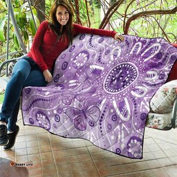 Australia Epilepsy Awareness Indigenous Quilt Butterfly Aboriginal Art LT7
