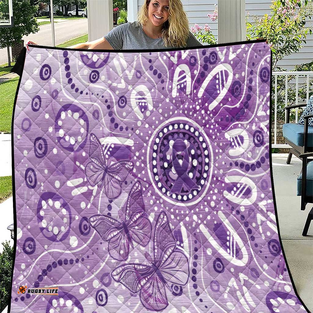 Australia Epilepsy Awareness Indigenous Quilt Butterfly Aboriginal Art LT7