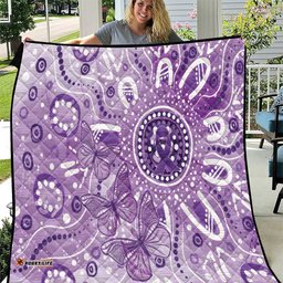 Australia Epilepsy Awareness Indigenous Quilt Butterfly Aboriginal Art LT7
