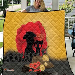 Australia Two-up Pennies ANZAC Day Quilt Slouch Hat Last Post With Poppy LT14