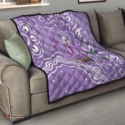 Australia Epilepsy Awareness Quilt Purple Budgerigar Plumeria Aboriginal LT14