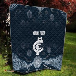 Custom Carlton Football Quilt Go Blues Aboriginal Art LT14