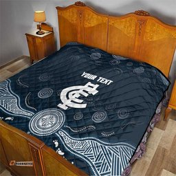 Custom Carlton Football Quilt Go Blues Aboriginal Art LT14