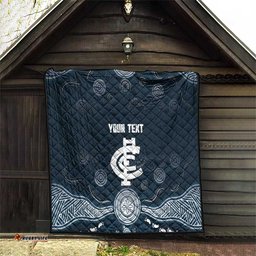 Custom Carlton Football Quilt Go Blues Aboriginal Art LT14