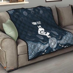 Custom Carlton Football Quilt Go Blues Aboriginal Art LT14