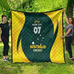 Australia Cricket Custom Quilt GO Aussie - Modern Motif LT7