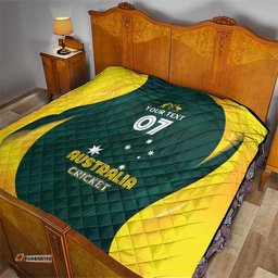Australia Cricket Custom Quilt GO Aussie - Modern Motif LT7