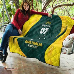 Australia Cricket Custom Quilt GO Aussie - Modern Motif LT7