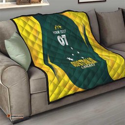 Australia Cricket Custom Quilt GO Aussie - Modern Motif LT7