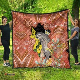 Australia Tawny Frogmouth Quilt Golden Wattle Banksia Aboriginal Art LT14