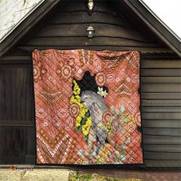 Australia Tawny Frogmouth Quilt Golden Wattle Banksia Aboriginal Art LT14