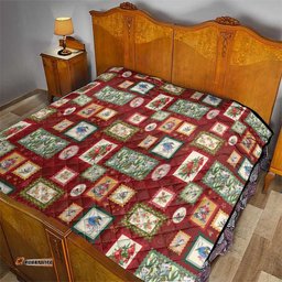 Aussie Birds Christmas La La Land Quilt Red Vintage Stamp Edition LT9