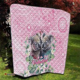 Australia Koala Valentine's Day Quilt Koalified To Be Your Valentine LT14