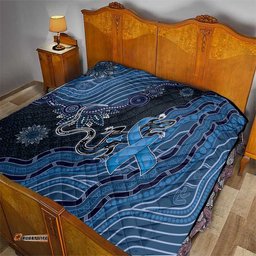 Autism Awareness Quilt Hope Ribbon And Aboriginal Patterns DT05