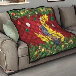 Australia Gang-gang Cockatoo Christmas Quilt Callocephalon Fimbriatum Golden Wattle Red LT14