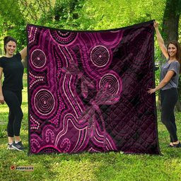 Australia Breast Cancer Awareness Quilt Pink Dragonflies Aboriginal Art LT14