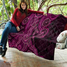 Australia Breast Cancer Awareness Quilt Pink Dragonflies Aboriginal Art LT14