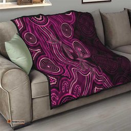 Australia Breast Cancer Awareness Quilt Pink Dragonflies Aboriginal Art LT14