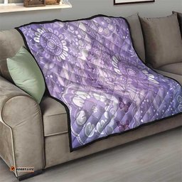 Australia Epilepsy Awareness Quilt Purple Butterflies Aboriginal LT05
