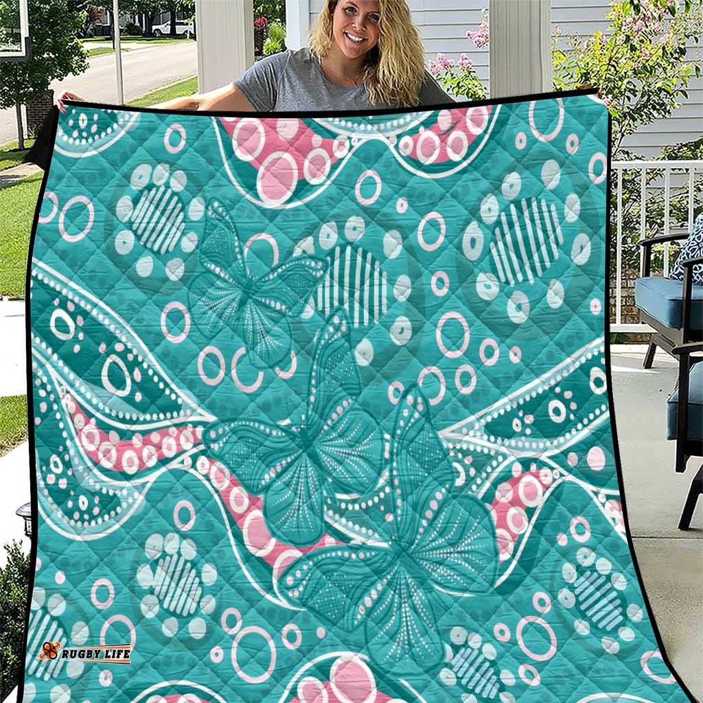Australia Hereditary Cancer Awareness Quilt Aboriginal Butterflies LT7