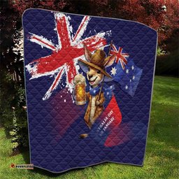 Australia Day Kangaroo Flag Quilt Aussie Aussie Aussie Oi Oi Oi LT9